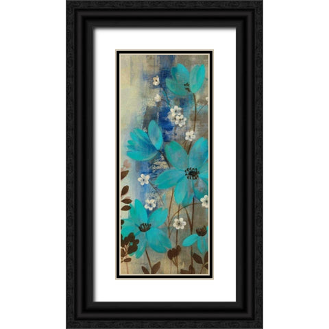 Floral Symphony Crop I Black Ornate Wood Framed Art Print with Double Matting by Vassileva, Silvia