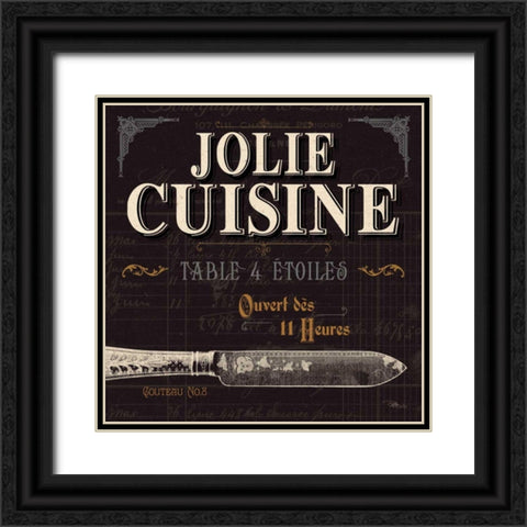 Flavors of France IV Black Ornate Wood Framed Art Print with Double Matting by Pela Studio
