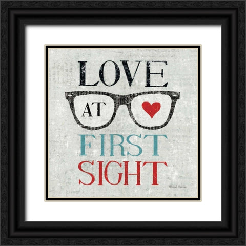 Vintage Desktop - Glasses Black Ornate Wood Framed Art Print with Double Matting by Mullan, Michael