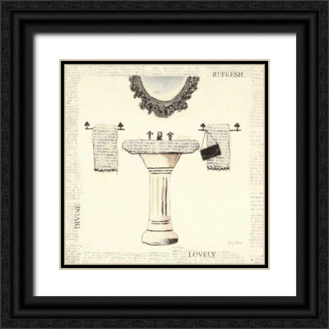 Emilys Boudoir II Sink Black Ornate Wood Framed Art Print with Double Matting by Adams, Emily