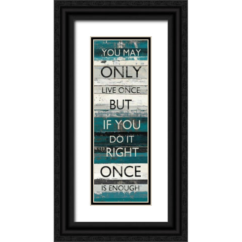 Blue Zephyr Quote I Black Ornate Wood Framed Art Print with Double Matting by Schick, Mike
