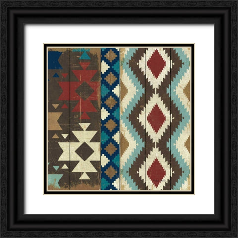 Native Tapestry Black Ornate Wood Framed Art Print with Double Matting by Mullan, Michael