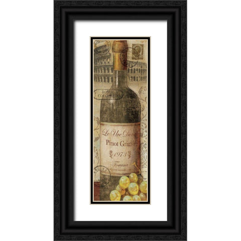 European Wines I Black Ornate Wood Framed Art Print with Double Matting by Charron, Veronique