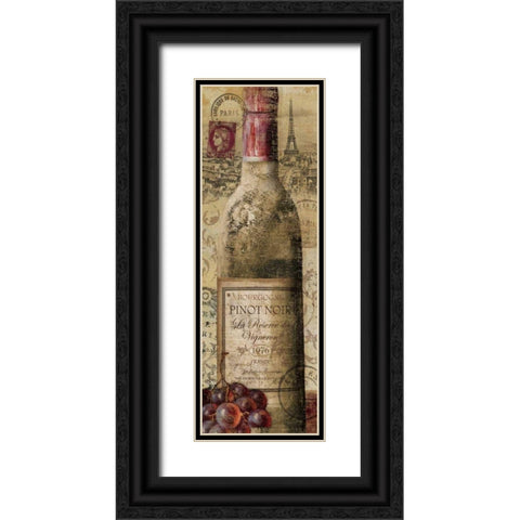 European Wines II Black Ornate Wood Framed Art Print with Double Matting by Charron, Veronique