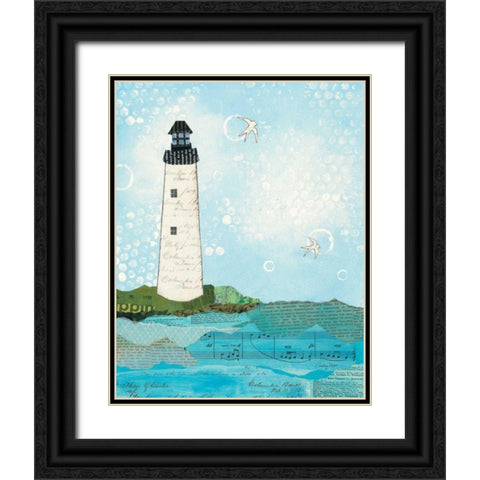 Coastal Notes II Black Ornate Wood Framed Art Print with Double Matting by Prahl, Courtney