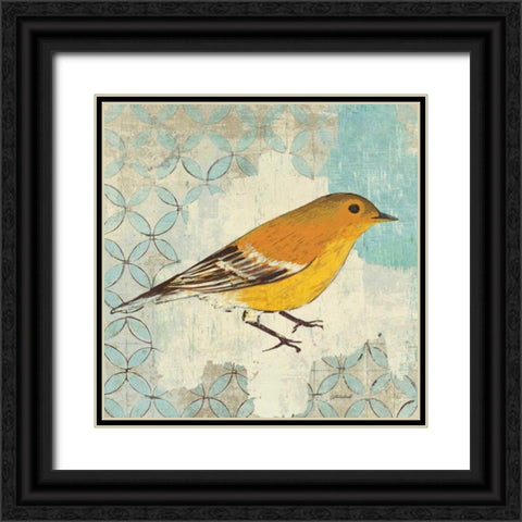 Pine Warbler Black Ornate Wood Framed Art Print with Double Matting by Lovell, Kathrine