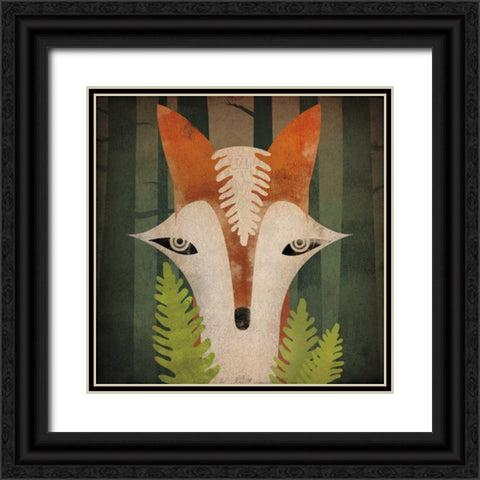 Fern Fox Black Ornate Wood Framed Art Print with Double Matting by Fowler, Ryan