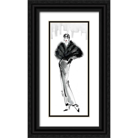 Fifties Fashion I with Red Black Ornate Wood Framed Art Print with Double Matting by Tavoletti, Anne