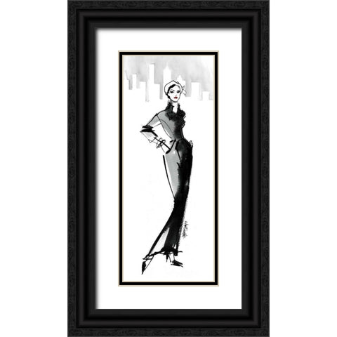 Fifties Fashion III with Red Black Ornate Wood Framed Art Print with Double Matting by Tavoletti, Anne