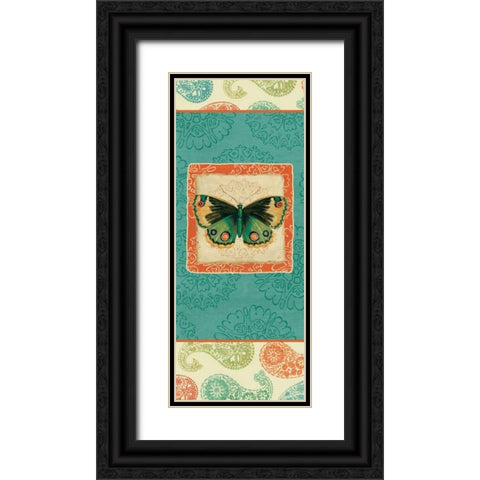 Folk Floral VI Black Ornate Wood Framed Art Print with Double Matting by Brissonnet, Daphne