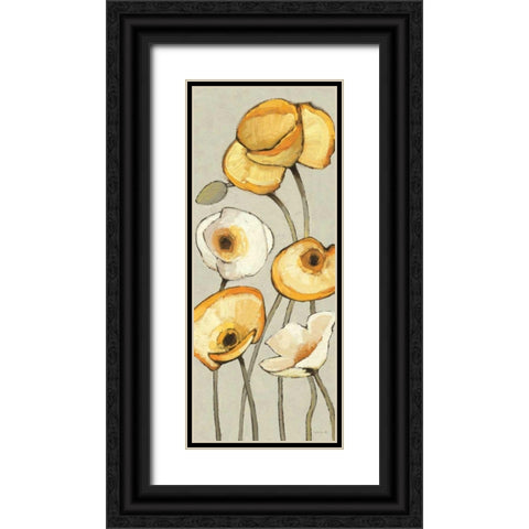 Jaune Gris Panel I Black Ornate Wood Framed Art Print with Double Matting by Novak, Shirley