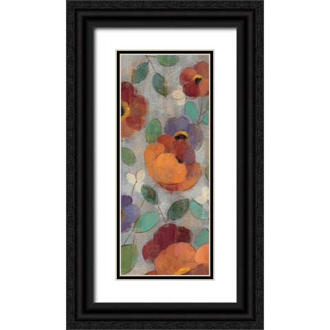 Urban Floral Panel I Black Ornate Wood Framed Art Print with Double Matting by Vassileva, Silvia