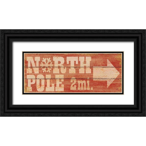 North Pole Black Ornate Wood Framed Art Print with Double Matting by Brissonnet, Daphne