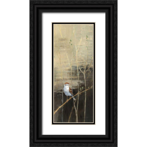 Sparrows at Dusk I Black Ornate Wood Framed Art Print with Double Matting by Tillmon, Avery