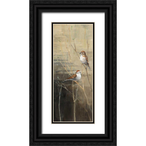 Sparrows at Dusk II Black Ornate Wood Framed Art Print with Double Matting by Tillmon, Avery
