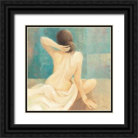 Thoughtfulness I Black Ornate Wood Framed Art Print with Double Matting by Hristova, Albena