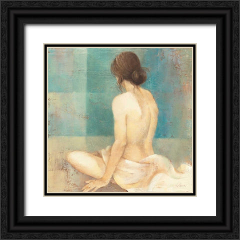 Thoughtfulness II Black Ornate Wood Framed Art Print with Double Matting by Hristova, Albena