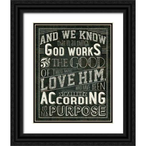 Holy Words I Black Ornate Wood Framed Art Print with Double Matting by Pela Studio