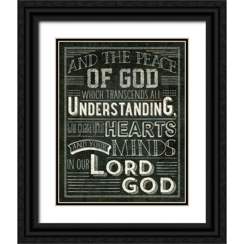 Holy Words II Black Ornate Wood Framed Art Print with Double Matting by Pela Studio