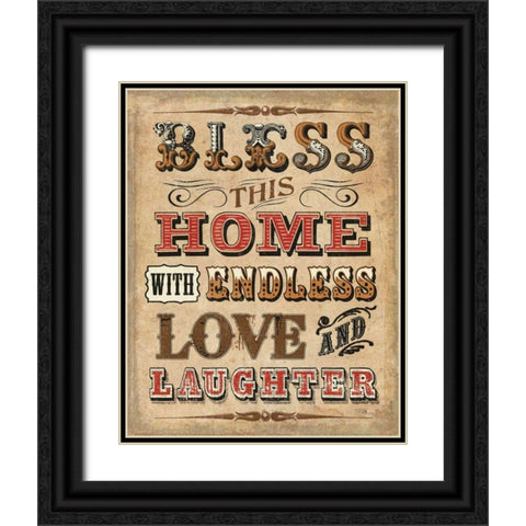 Blessed I Black Ornate Wood Framed Art Print with Double Matting by Pela Studio