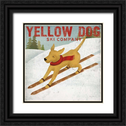 Yellow Dog Ski Co Black Ornate Wood Framed Art Print with Double Matting by Fowler, Ryan