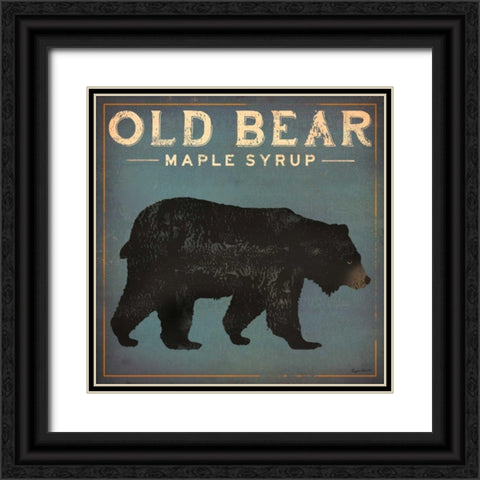 Old Bear Black Ornate Wood Framed Art Print with Double Matting by Fowler, Ryan