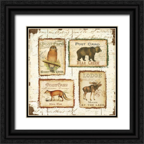 Lodge Memories II Black Ornate Wood Framed Art Print with Double Matting by Pela