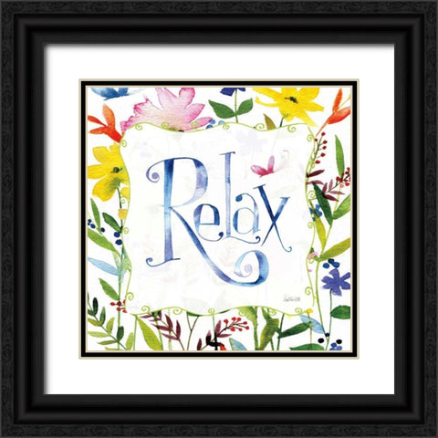 Relax Black Ornate Wood Framed Art Print with Double Matting by Tavoletti, Anne
