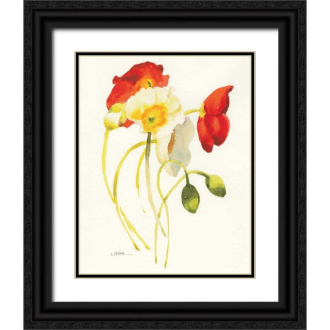 Red and White Icelands I Black Ornate Wood Framed Art Print with Double Matting by Novak, Shirley