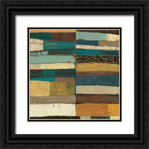 Eileen V Blue Black Ornate Wood Framed Art Print with Double Matting by Warrick, Cheryl