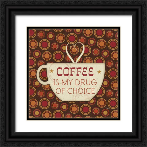 Caffeine II Black Ornate Wood Framed Art Print with Double Matting by Pela Studio