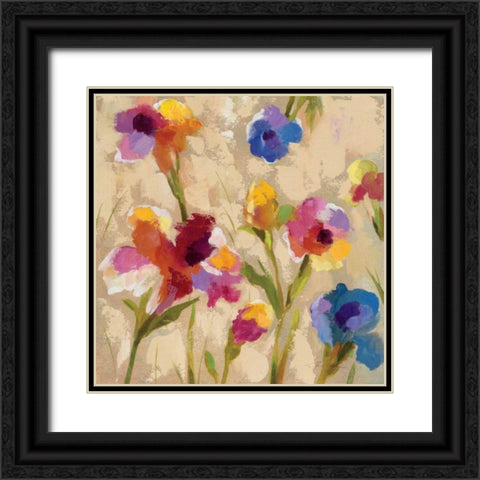 Bold Bright Flowers II Black Ornate Wood Framed Art Print with Double Matting by Vassileva, Silvia