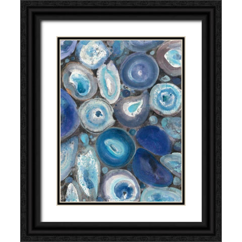 Stone Circle II Black Ornate Wood Framed Art Print with Double Matting by Hristova, Albena