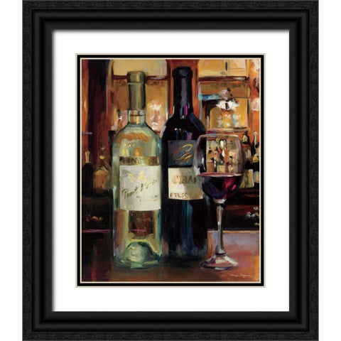 A Reflection of Wine II Black Ornate Wood Framed Art Print with Double Matting by Hageman, Marilyn