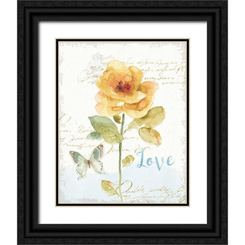 Rainbow Seeds Floral VIII Love Black Ornate Wood Framed Art Print with Double Matting by Audit, Lisa