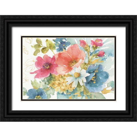 My Garden Bouquet I Black Ornate Wood Framed Art Print with Double Matting by Audit, Lisa