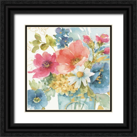 My Garden Bouquet II Black Ornate Wood Framed Art Print with Double Matting by Audit, Lisa