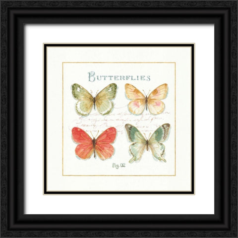 Rainbow Seeds Butterflies III Black Ornate Wood Framed Art Print with Double Matting by Audit, Lisa