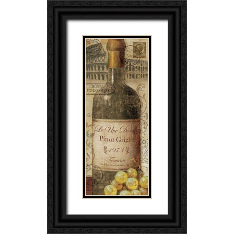 European Wines I Black Ornate Wood Framed Art Print with Double Matting by Charron, Veronique