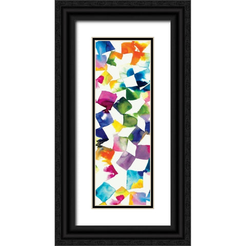 Colorful Cubes II Black Ornate Wood Framed Art Print with Double Matting by Wild Apple Portfolio