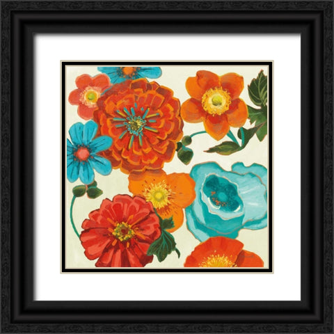 Spring Collage Vignette Black Ornate Wood Framed Art Print with Double Matting by Novak, Shirley