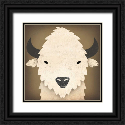 Buffalo I Black Ornate Wood Framed Art Print with Double Matting by Fowler, Ryan