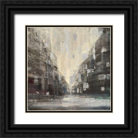 Silver City Black Ornate Wood Framed Art Print with Double Matting by Hristova, Albena