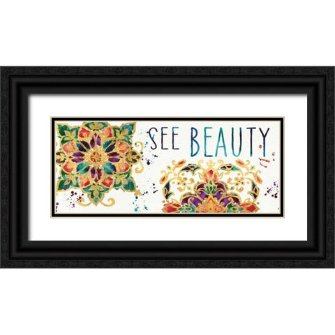 Little Jewels V Black Ornate Wood Framed Art Print with Double Matting by Aiken, Jess