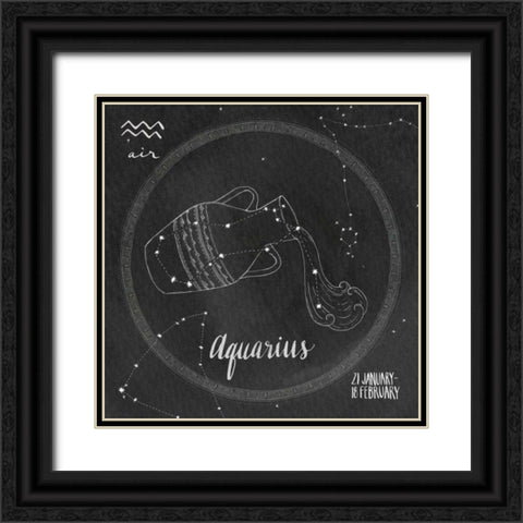 Night Sky Aquarius Black Ornate Wood Framed Art Print with Double Matting by Miller, Sara Zieve