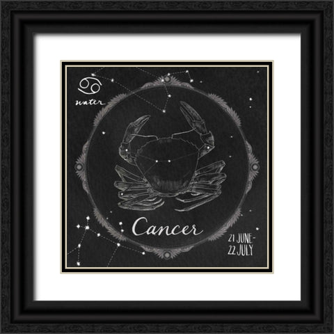 Night Sky Cancer Black Ornate Wood Framed Art Print with Double Matting by Miller, Sara Zieve