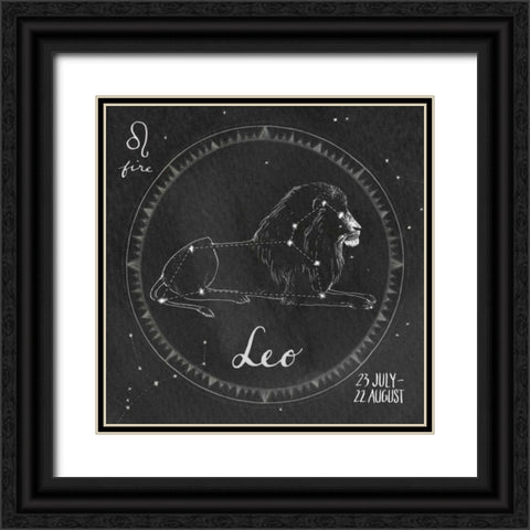 Night Sky Leo Black Ornate Wood Framed Art Print with Double Matting by Miller, Sara Zieve