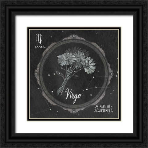 Night Sky Virgo Black Ornate Wood Framed Art Print with Double Matting by Miller, Sara Zieve
