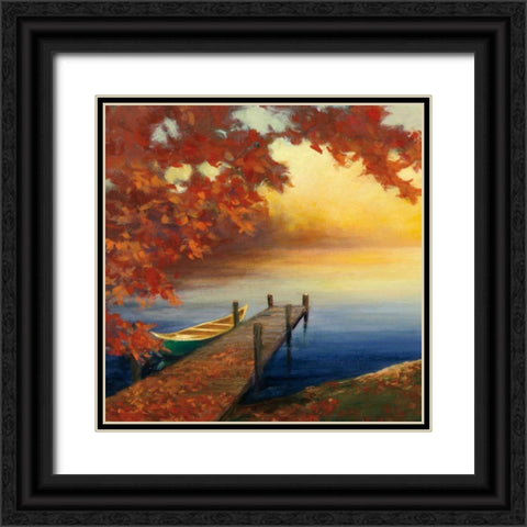 Autumn Glow III Black Ornate Wood Framed Art Print with Double Matting by Purinton, Julia