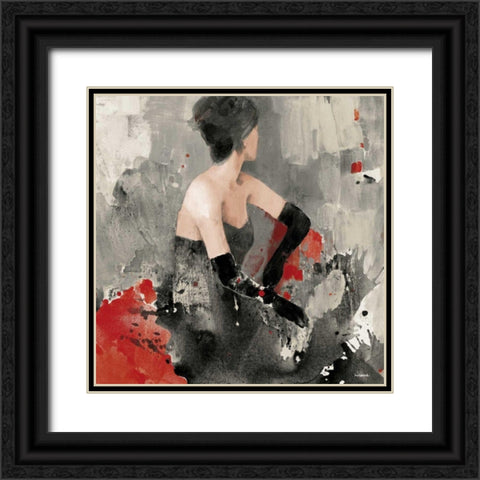 Beautiful Gaze I Neutral Black Ornate Wood Framed Art Print with Double Matting by Hristova, Albena